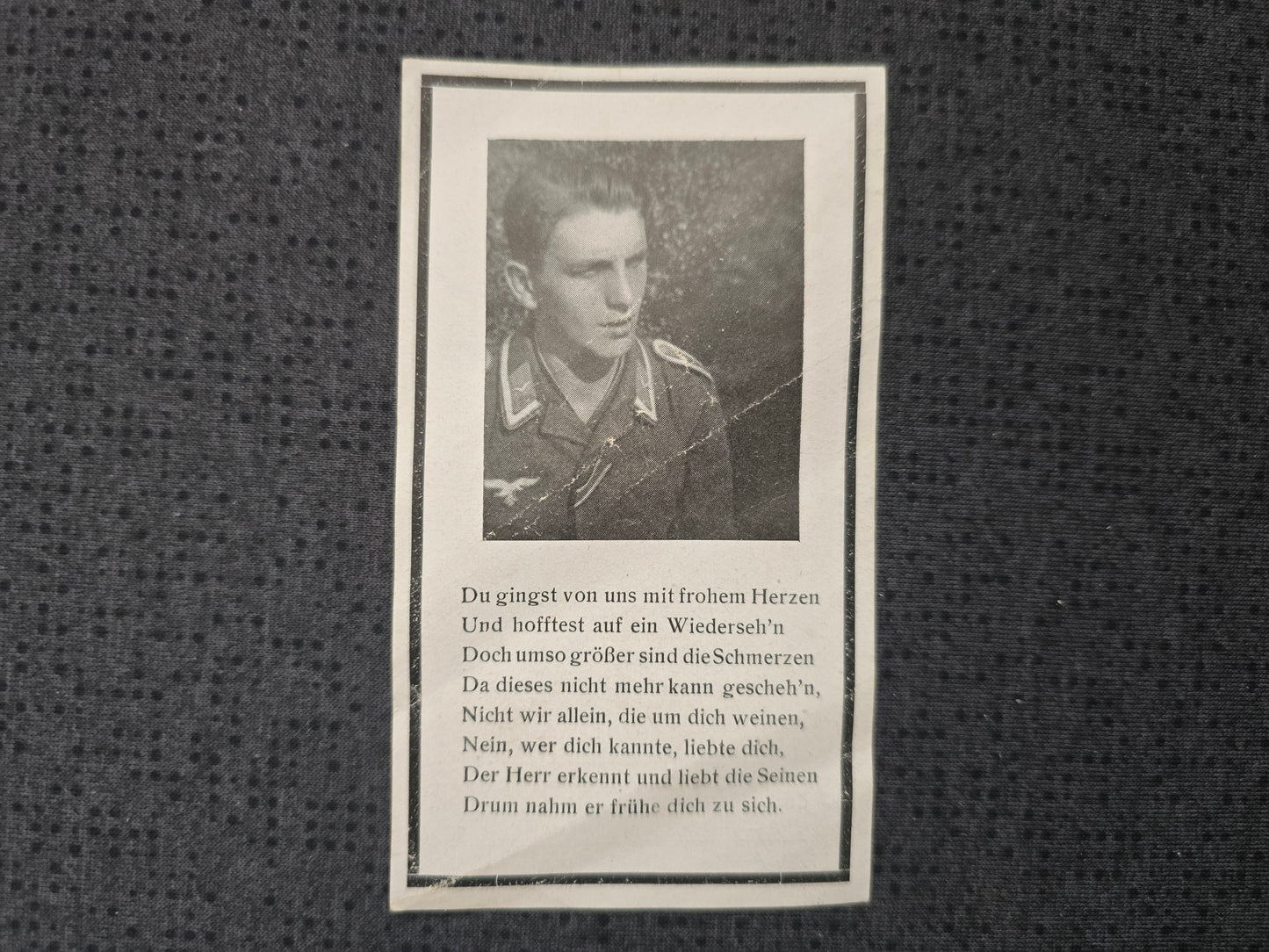 Sterbebild Unteroffizier Oberpolling 7. Fallschirmjäger Regt. 16 Dainen Ostpreußen