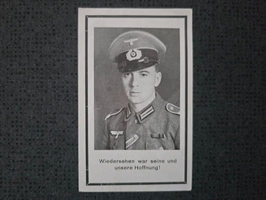 Sterbebild Stabsgefreiter Leithen Infanterie Regt. VWA silber Holland Kleve-Donsbrüggen