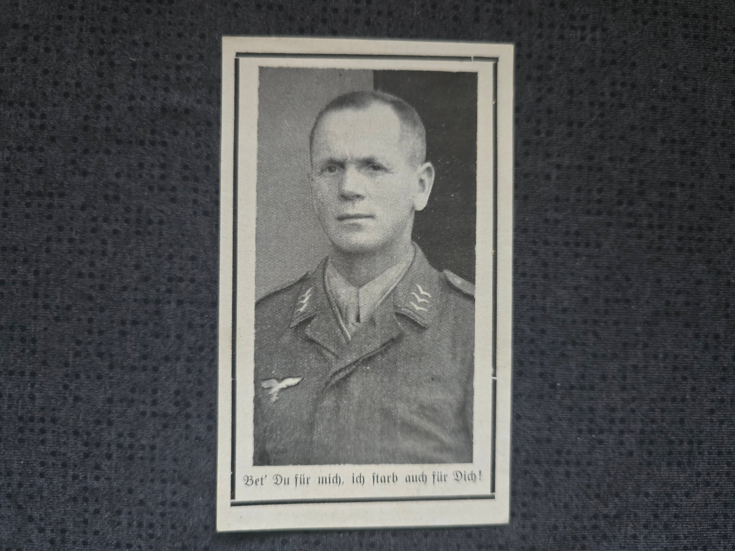 Sterbebild Obergefreiter Friedrichsried Luftwaffe Italien
