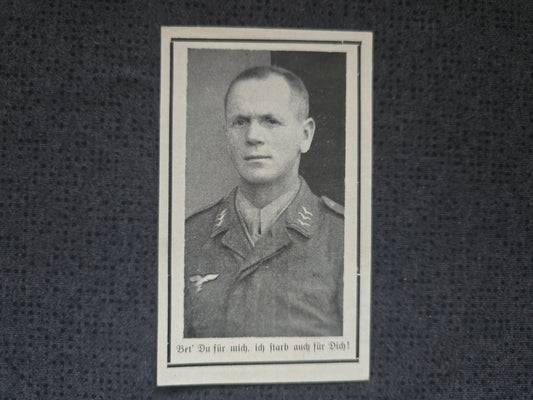 Sterbebild Obergefreiter Friedrichsried Luftwaffe Italien
