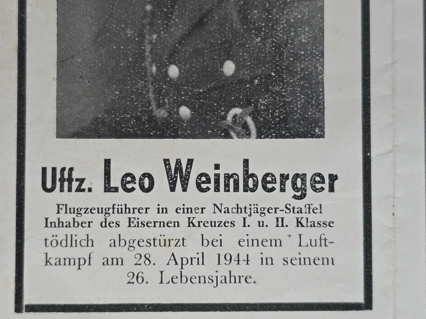 Sterbebild Brüder Nußbach Unteroffizier 7./NJG-4 Eutingen BF-110G Obergefreiter Artillerie Mostar Bosnien Regt.