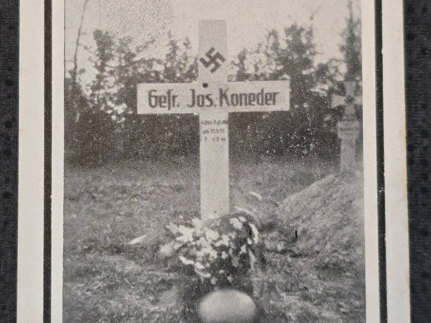 Sterbebild Gefreiter Landau Grenadier Regt. EK II Grabfoto Rückseite Rogatin Ukraine