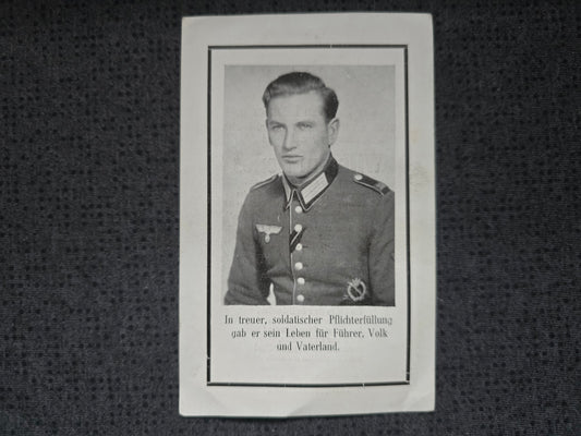 Sterbebild Obergefreiter Kaltenbach 2. Komp. Regt. Gruppe 261 Ponisowje Weissrussland