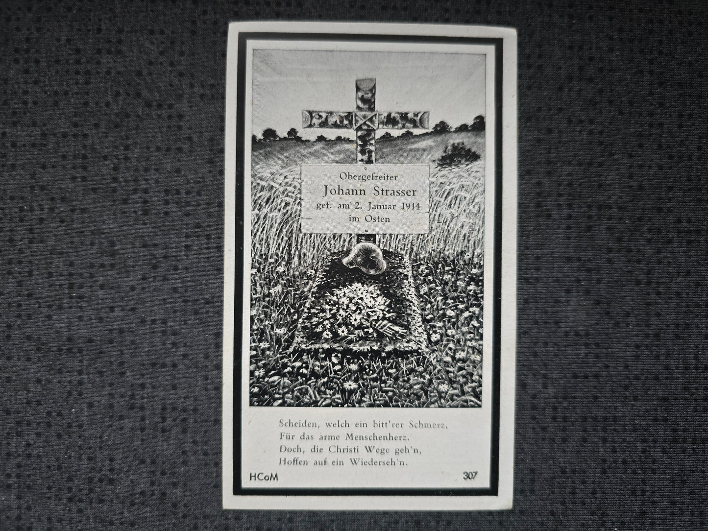 Sterbebild Obergefreiter Simbach 2. Komp. Res. Gren. Btl. 320 Zwiahel Ukraine