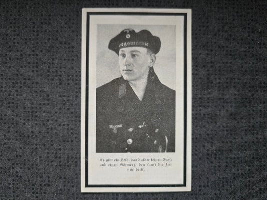 Sterbebild Funkobergefreiter München Kriegsmarine Kanal Boulogne Bourdon Frankreich