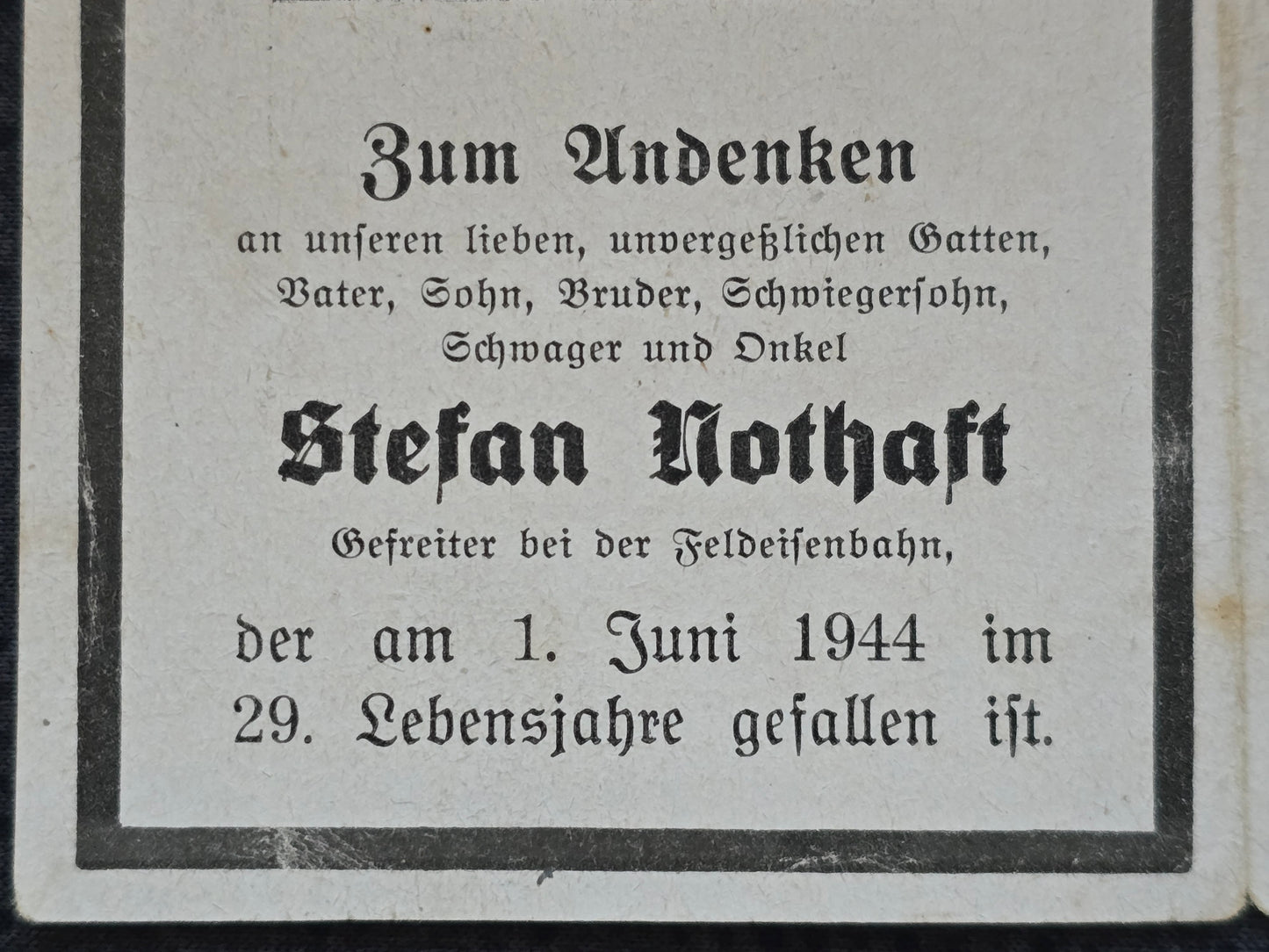 Sterbebild Brüder Scharlchen Gefreiter Feldeisenbahn SS-Rottenführer 3. SS Regt. "Deutschland" Lepkina Russland
