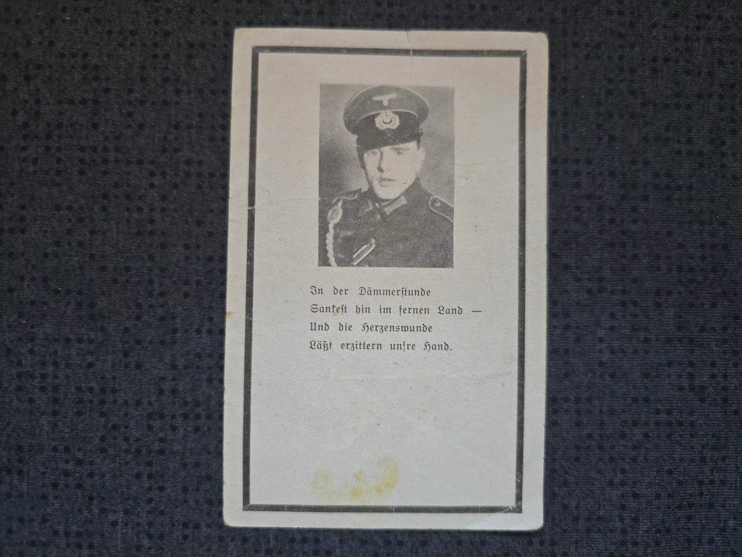 Sterbebild Unteroffizier Weibern Gren. Regt. Endkampf EK I&II NKS Wasserborn Radwanitz Polen