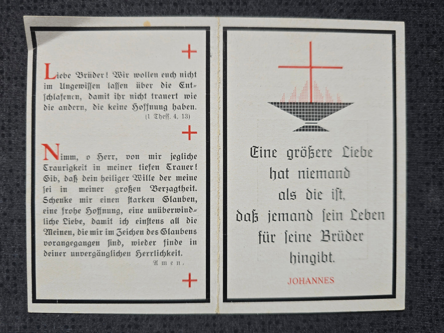 Sterbebild Unteroffizier Lobbenich 7. Komp. Gren. Regt. 162 Kirischi Russland