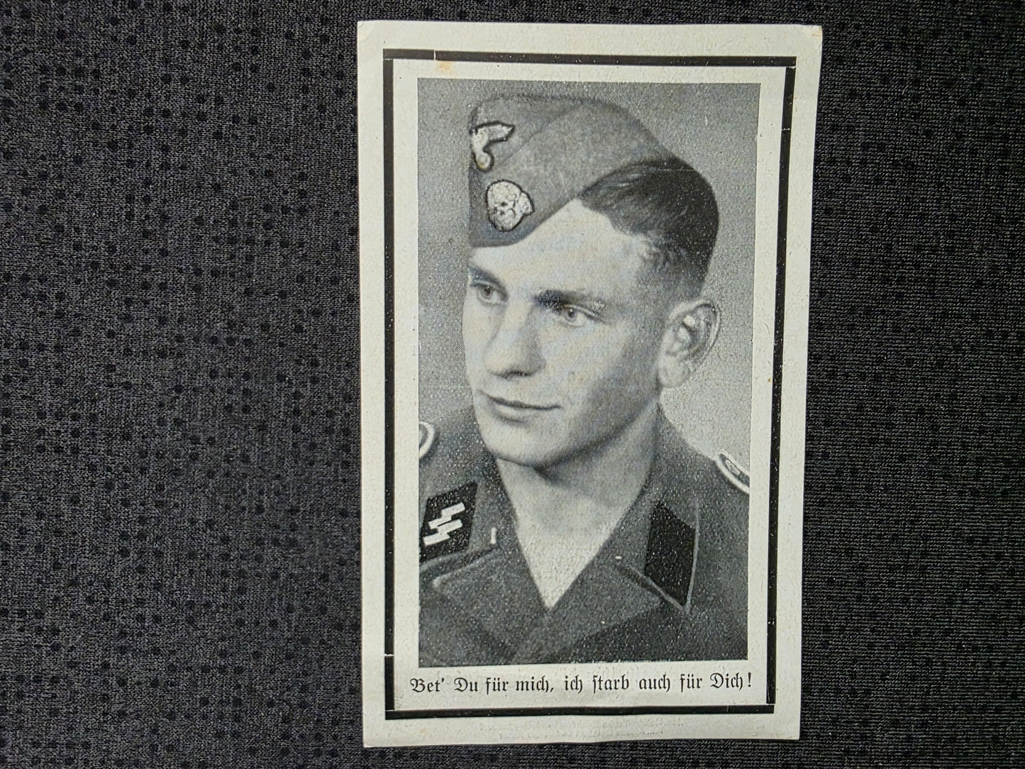 Sterbebild SS-Grenadier Hengersberg Fliegerangriff Osten ***