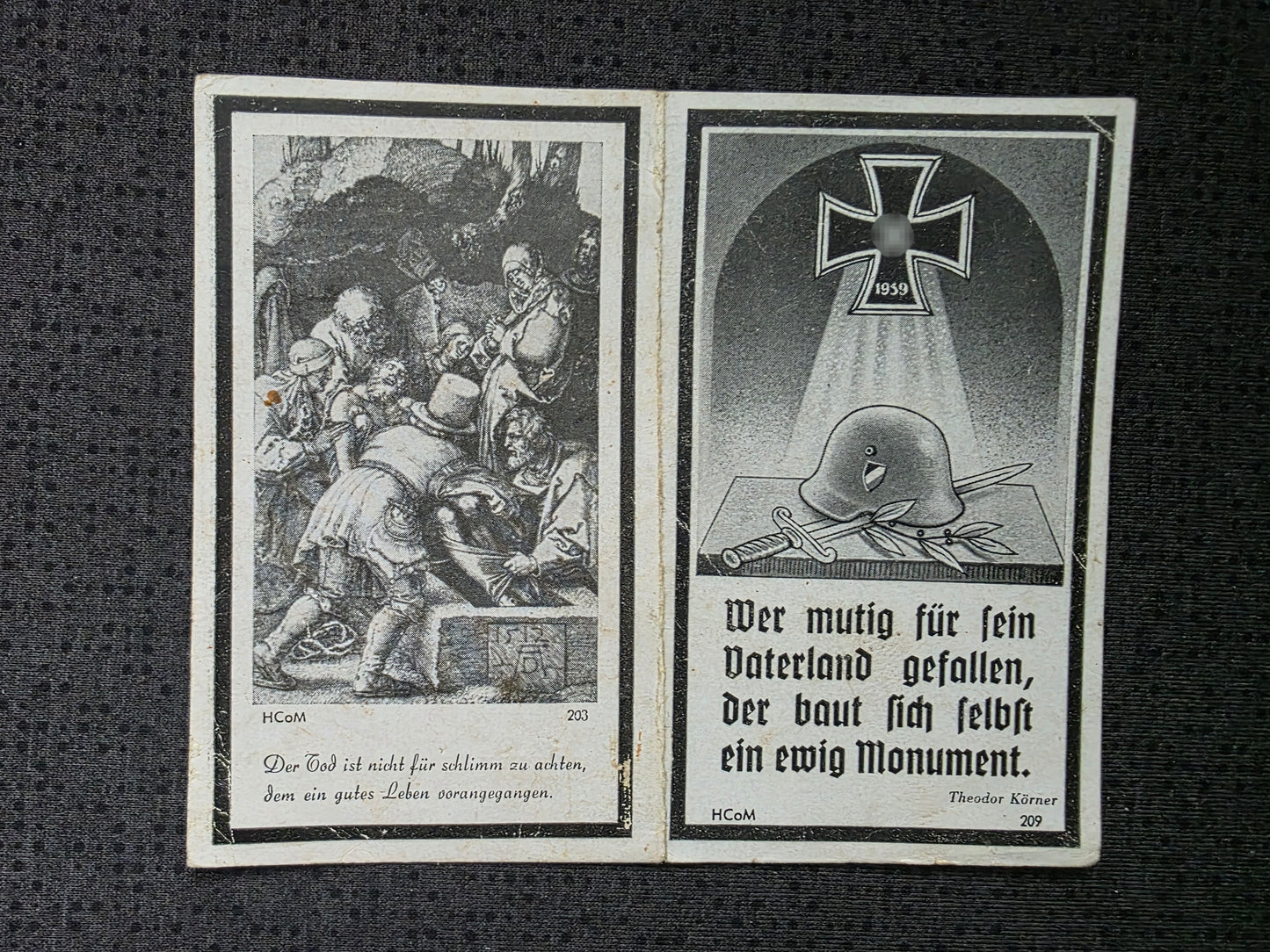 Sterbebild Obergefreiter Ingolstadt 3. Komp. Pionier Btl. 157 Osten