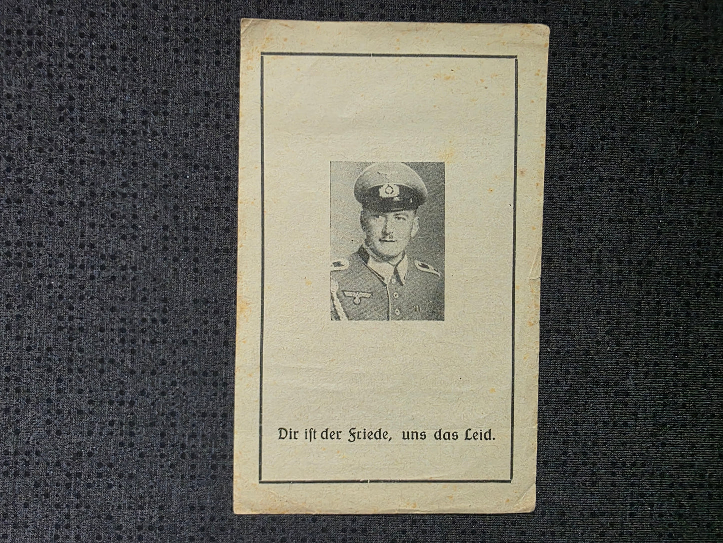 Sterbebild Feldwebel Ternberg Inf. Regt. kroatische Bandenkampfmed. Sudeten Med. Endkampf Ostfront