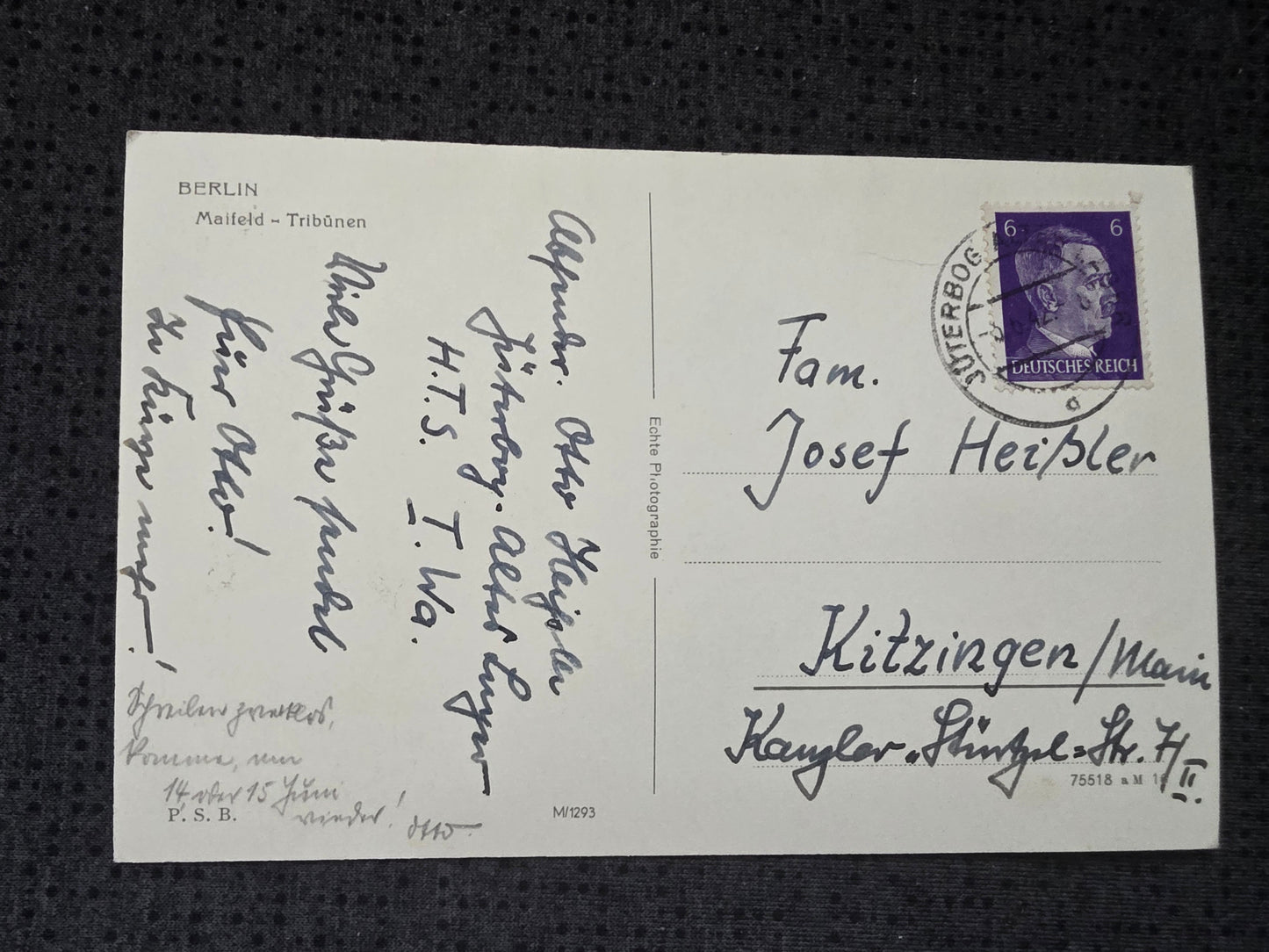 Foto-Postkarte Ansichtskarte Berlin Maifeld-Tribünen