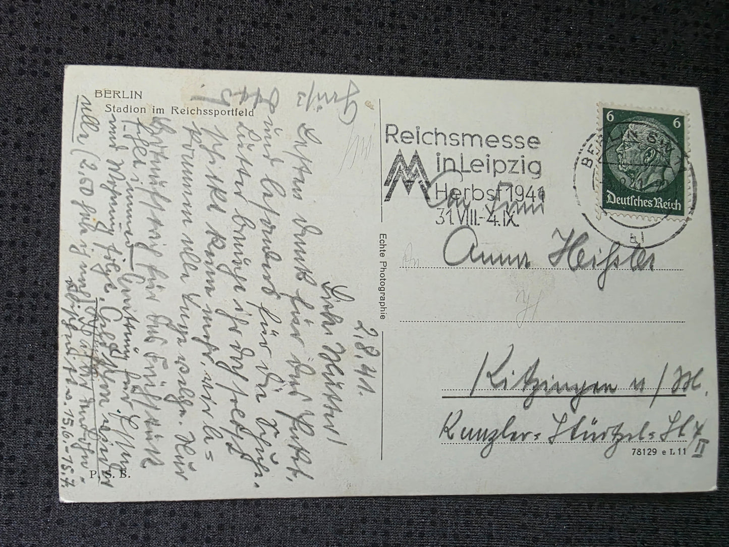 Foto-Postkarte Ansichtskarte Berlin Stadion im Reichssportfeld