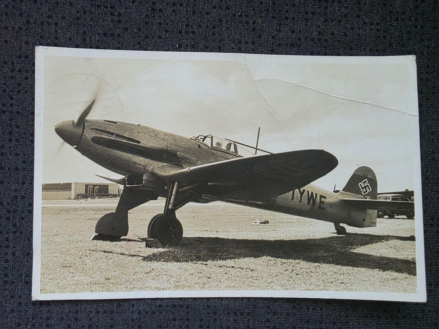 Foto-Postkarte Ansichtskarte Luftwaffe "Unsere Wehrmacht" Heinkel Jagdeinsitzer 112