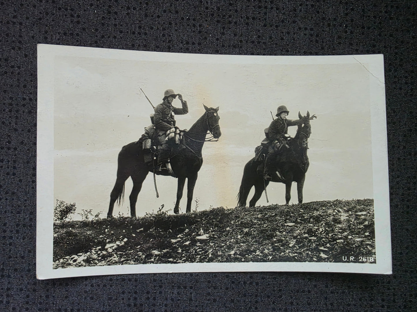 Foto-Postkarte Ansichtskarte "Unsere Reichswehr Reiterpatrouille" 1933