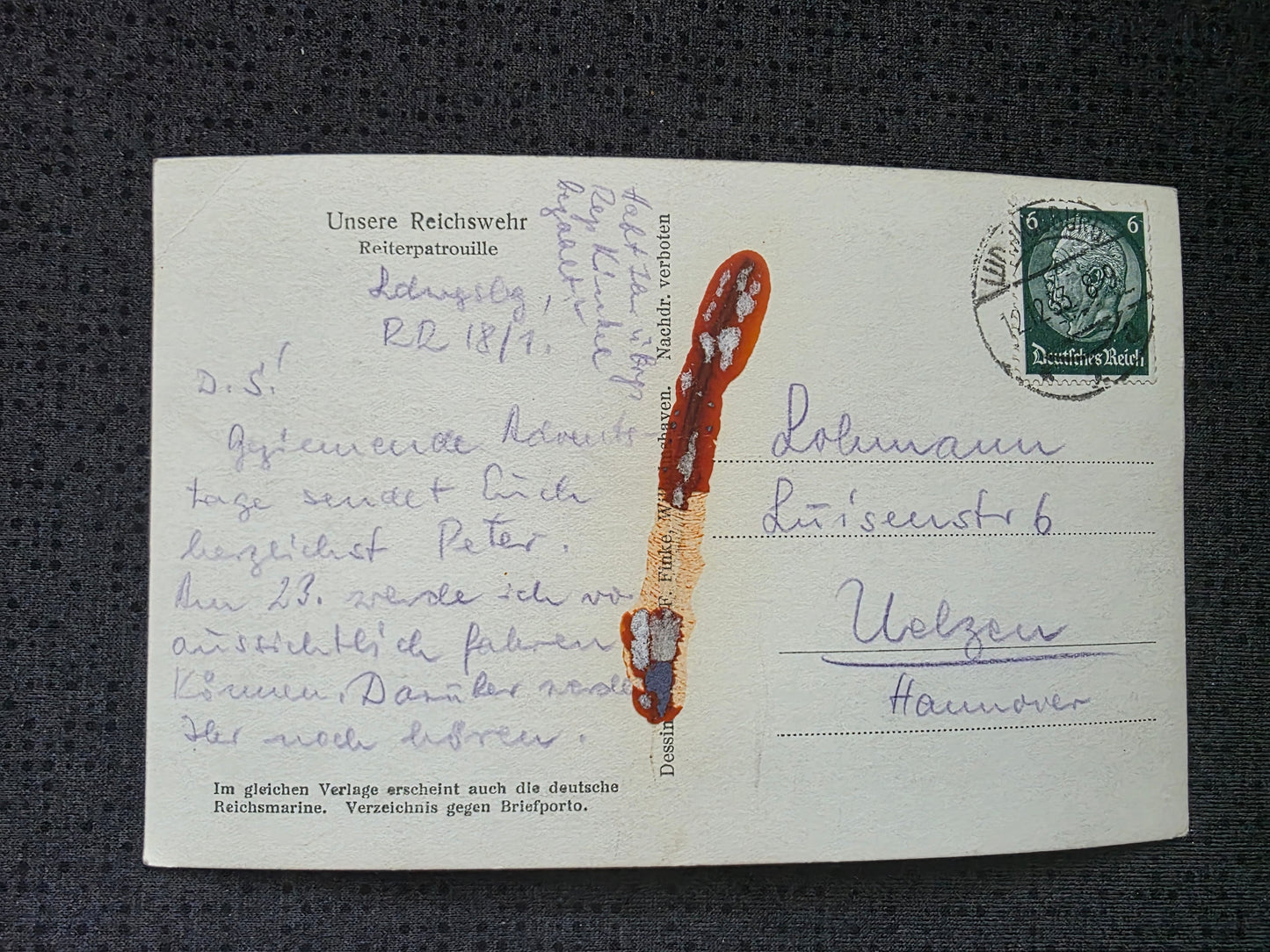 Foto-Postkarte Ansichtskarte "Unsere Reichswehr Reiterpatrouille" 1933