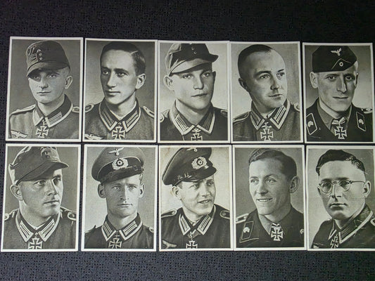 10 x Sammelbilder RK-Träger Unteroffiziere des Heeres Konvolut