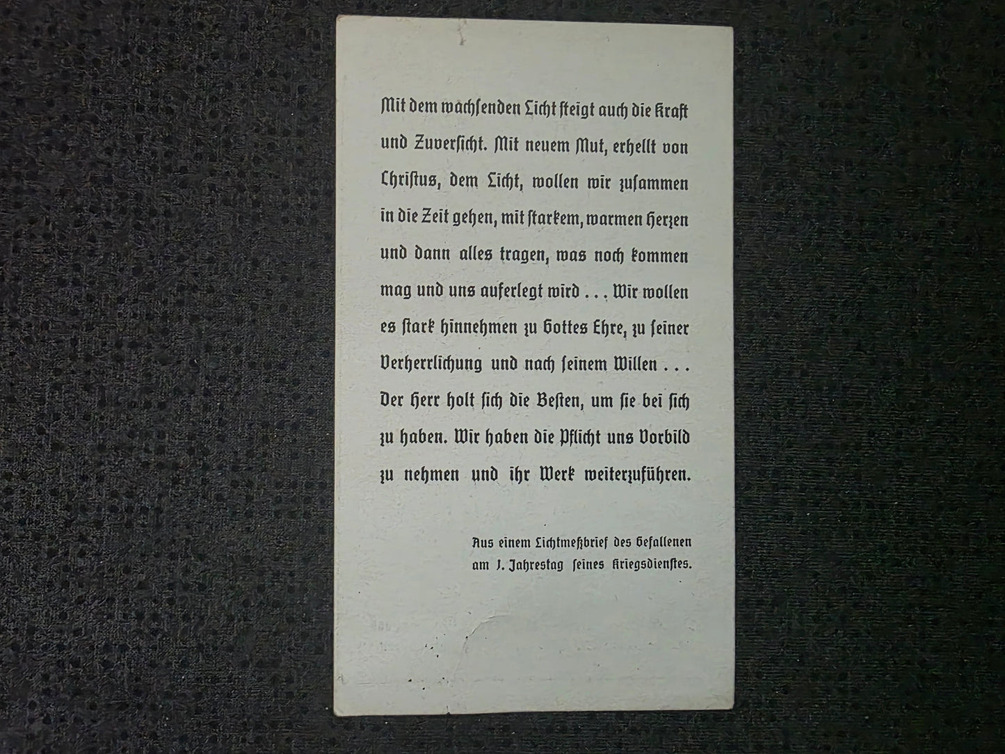 Sterbebild Unteroffizier München 9. Komp. Inf. Regt. 499 Narew-Übergang Polen
