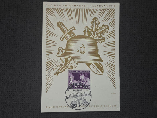 Propagandakarte Tag der Briefmarke 1942