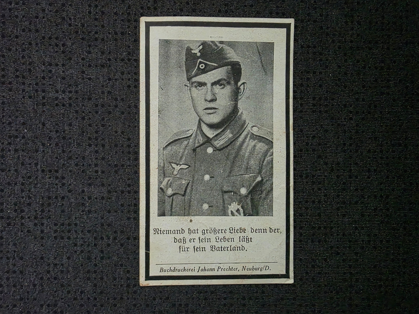 Sterbebild Obergefreiter Karlshuld Gaitolowo Michailowsk Russland