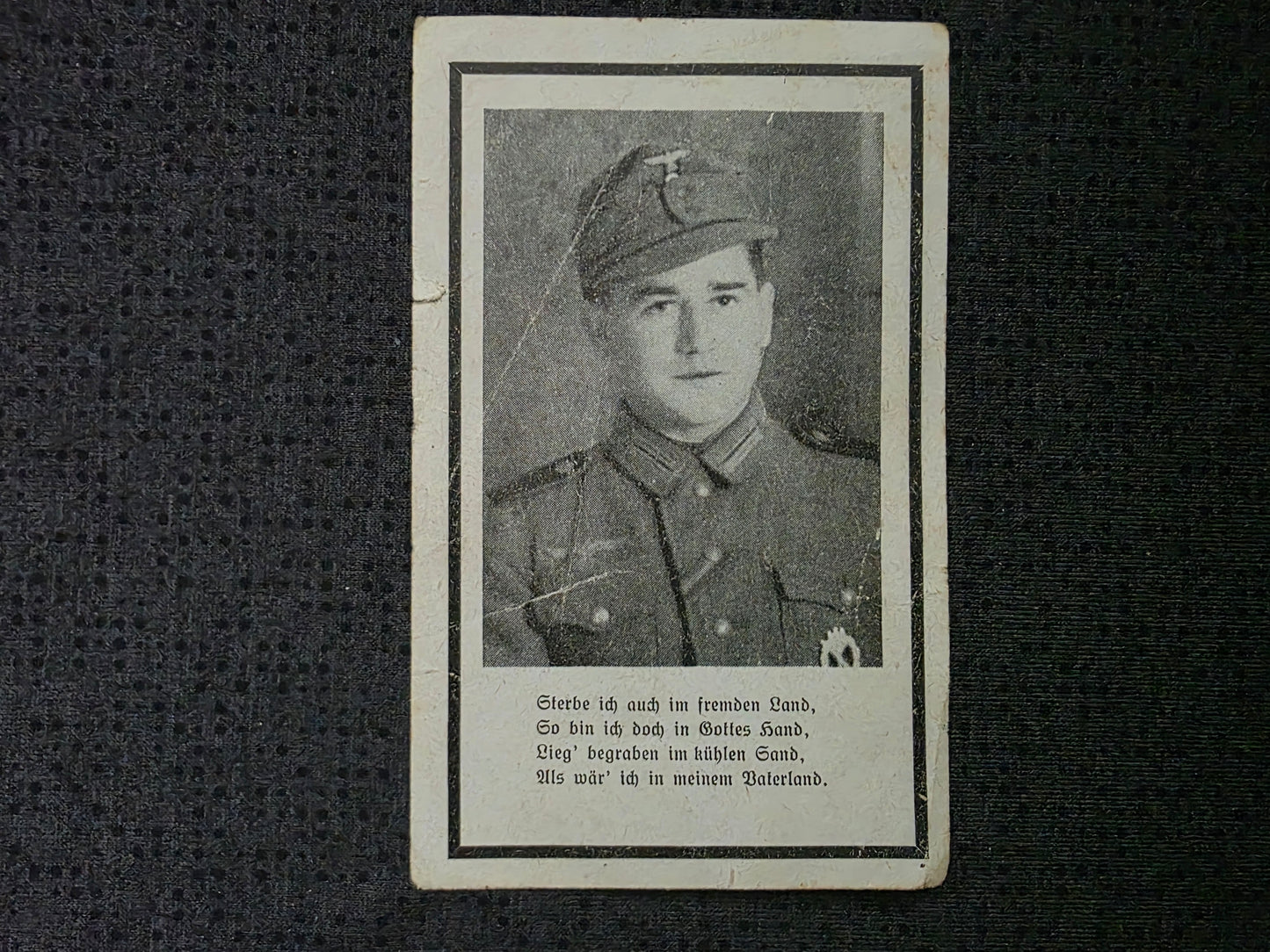 Sterbebild Obergefreiter Bruck Gebirgsjäger Regt. Ungarn Hunkovce Slowakei
