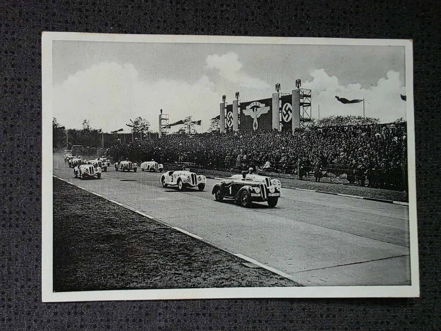 Foto-Postkarte Ansichtskarte Hamburger Stadtparkrennen Sportwagen