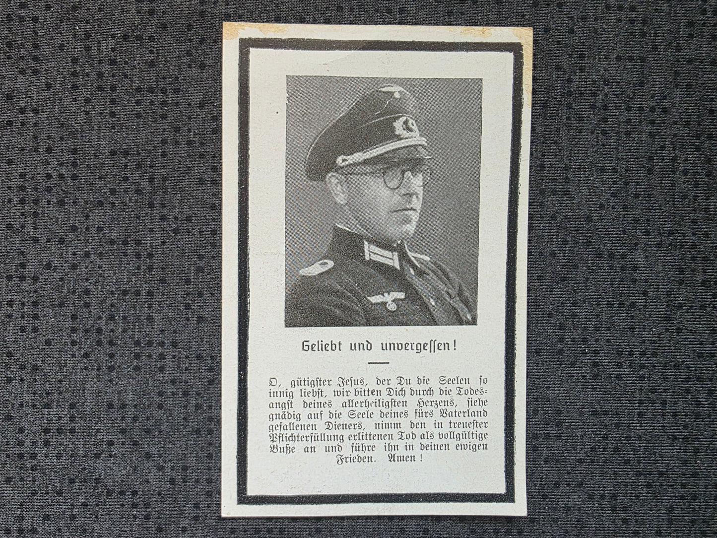 Sterbebild Leutnant Tittling Bataillons-Adjutant Endkampf Königsberg Ostpreußen