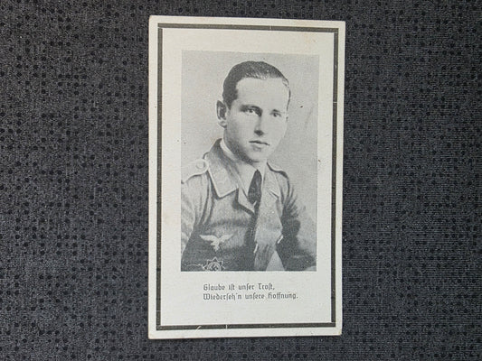 Sterbebild Unteroffizier Andorf Fernkampfflugstaffel 8./KG-40 DKiG FFS Gold Einsatzspange Gold Trondheim Norwegen