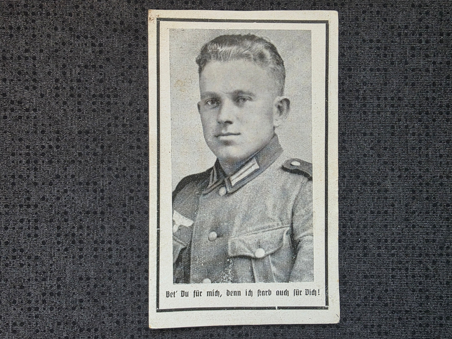 Sterbebild Unteroffizier Deggendorf 9. Komp. Panzer-Gren. Regt. 110 PKA Belowo Russland
