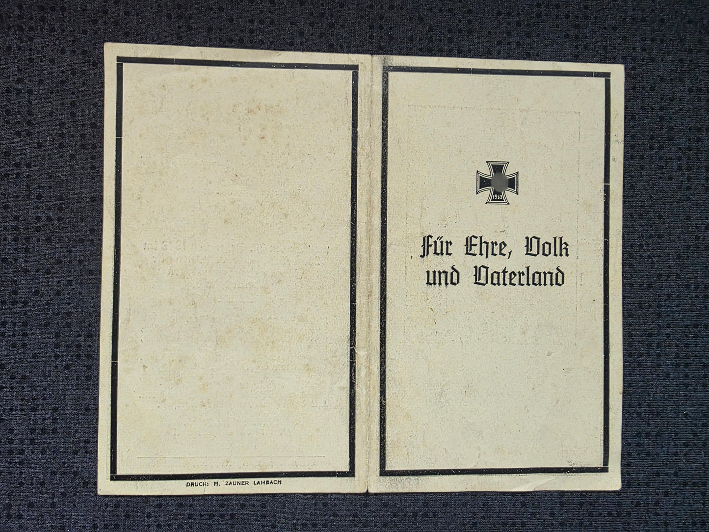 Sterbebild Obergefreiter Panzer Regiment schwarze Uniform Osten