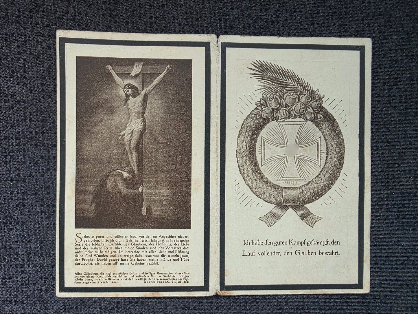 Sterbebild Unteroffizier Waldhof 8. Komp. Gren. Regt. 683 Donez Russland
