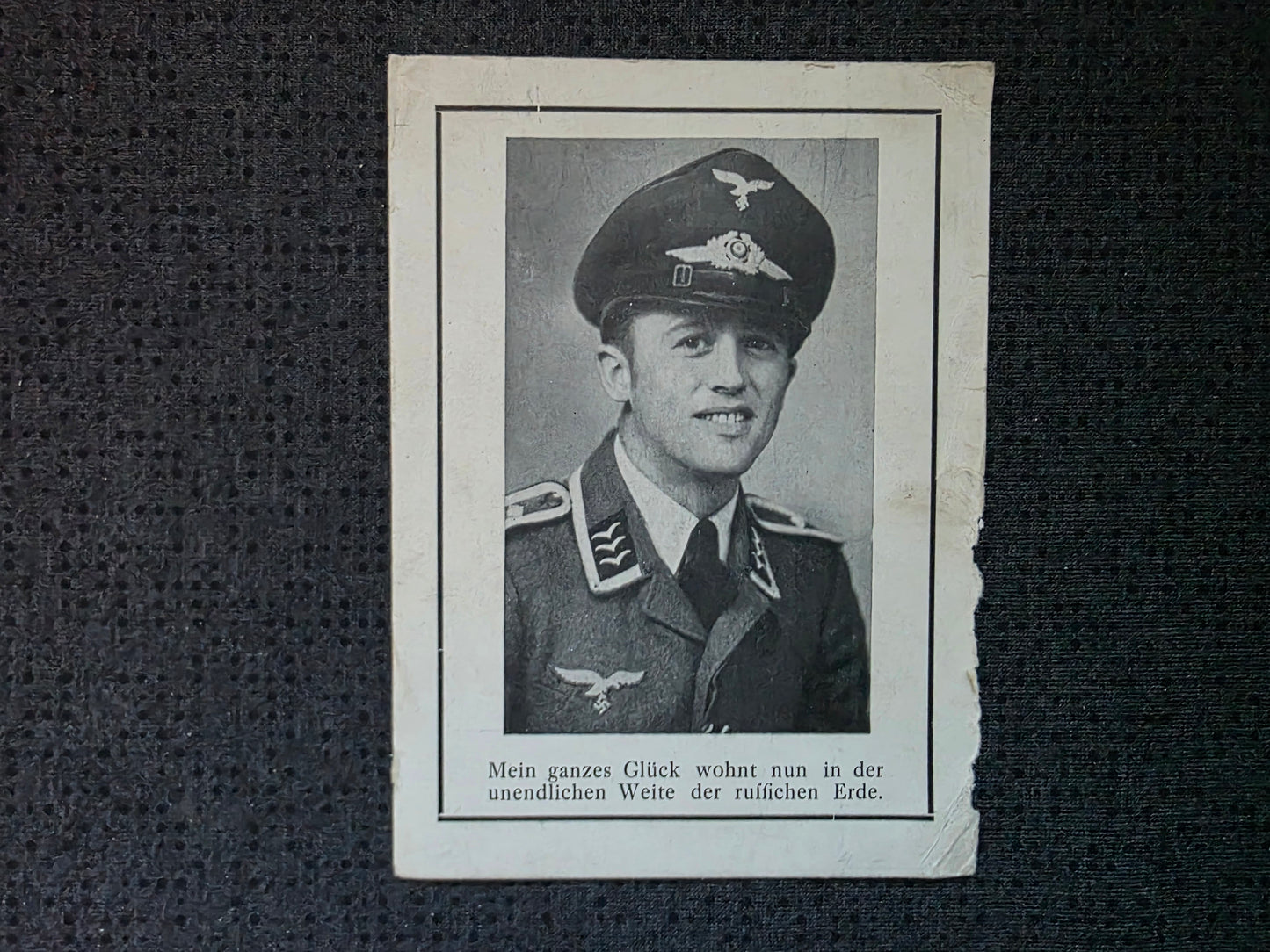 Sterbebild Oberfeldwebel Bierhütte Luftwaffe Kampf gegen England Schachty Russland