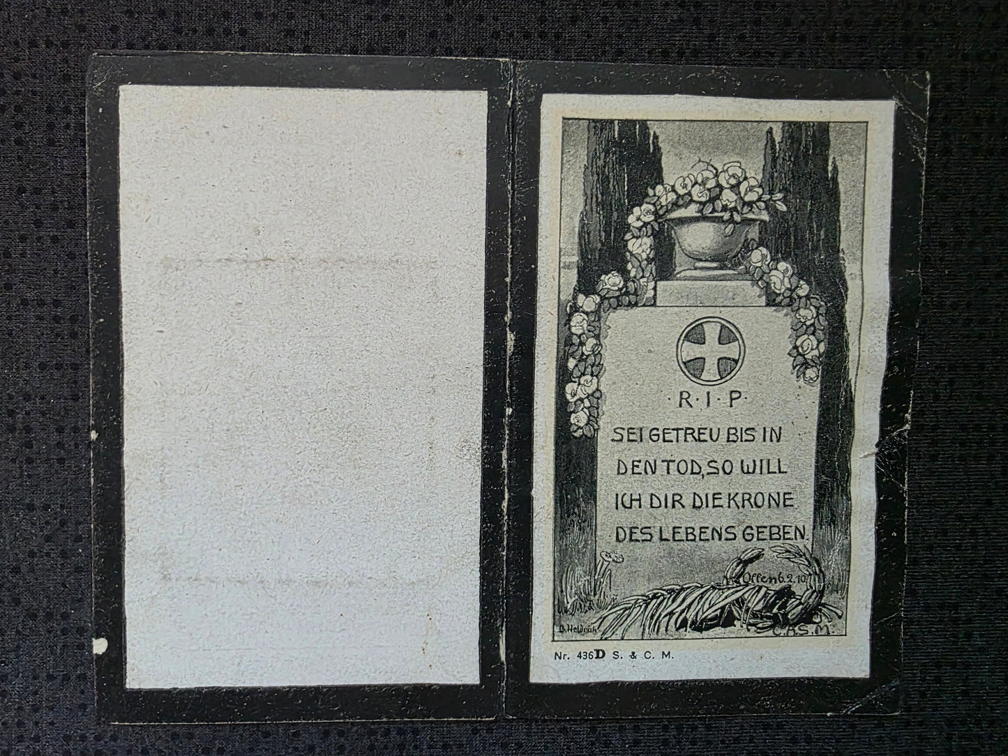 Sterbebild Schütze Saaldorf 10. Komp. Inf. Regt. 468 Echtfoto Schweix Dahn Westfront 1939