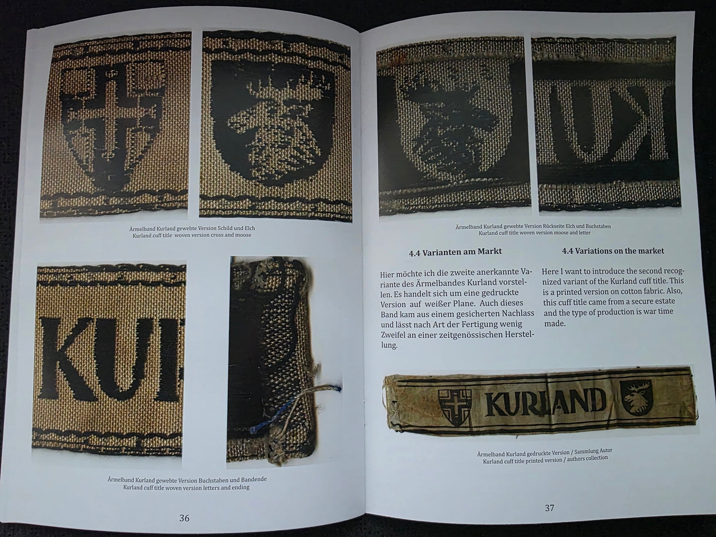Erkennnungsbuch für Ärmelband Kurland Kreta Afrika Metz