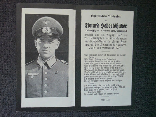 Sterbebild Unteroffizier Mining 9. Inf. Regt. 536 Ossinowskoj Russland