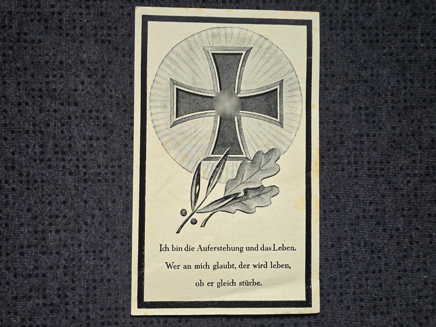 Sterbebild Unteroffizier Grubmühle Grenadier Regt. Italienischer Orden Afrika-Spange Italien