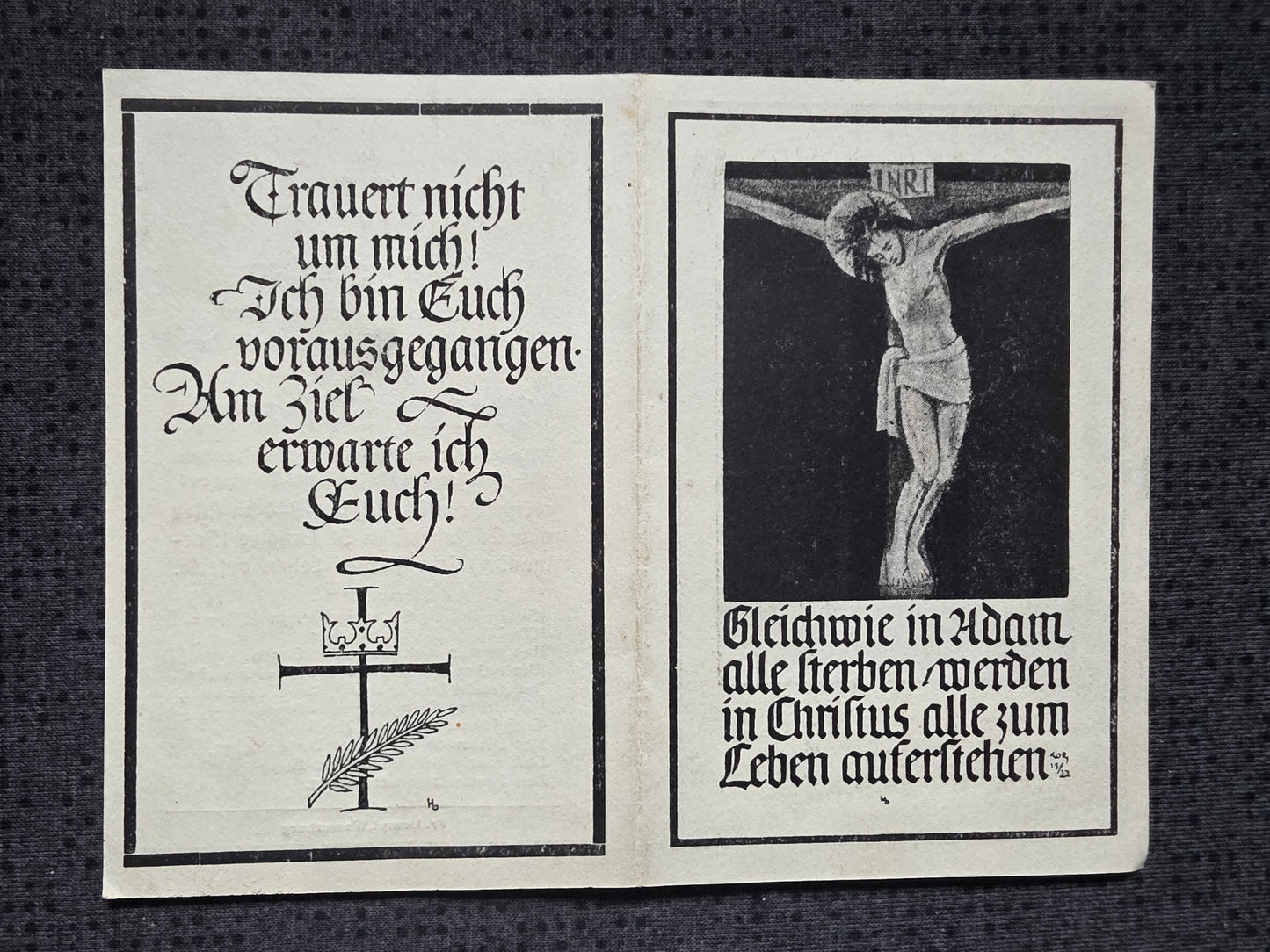 Sterbebild Obergefreiter Dürrhausen Infanterie Regt. St. Lunaire Normandie Marigny Frankreich