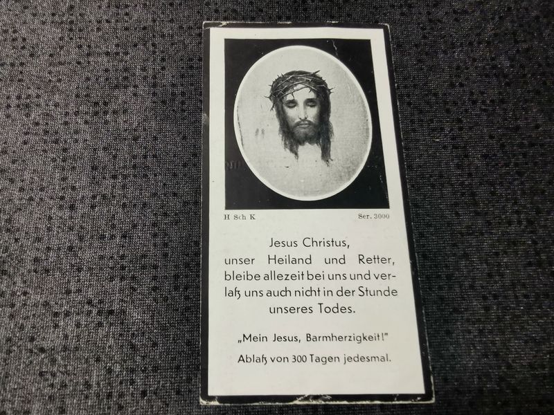 Sterbebild Gefreiter Taufkirchen Sanitäts-Kompanie Ailly-sur-Somme Bourdon Frankreich - www.mmilitaria.com