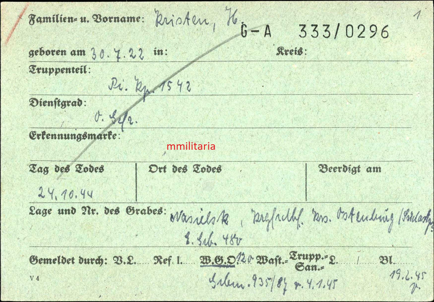 Sterbebild Obergefreiter Neu-Ullersdorf Pionier Btl. Truppführer RAD NKS Pionier Sturm Abz. Mlawka Polen