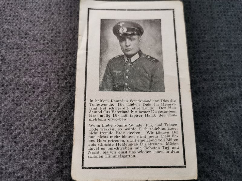 Sterbebild Obergefreiter Ellar 7. Komp. Panz. Gren. Regt. 64 Winiza Russland - www.mmilitaria.com