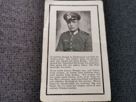 Sterbebild Obergefreiter Ellar 7. Komp. Panz. Gren. Regt. 64 Winiza Russland - www.mmilitaria.com