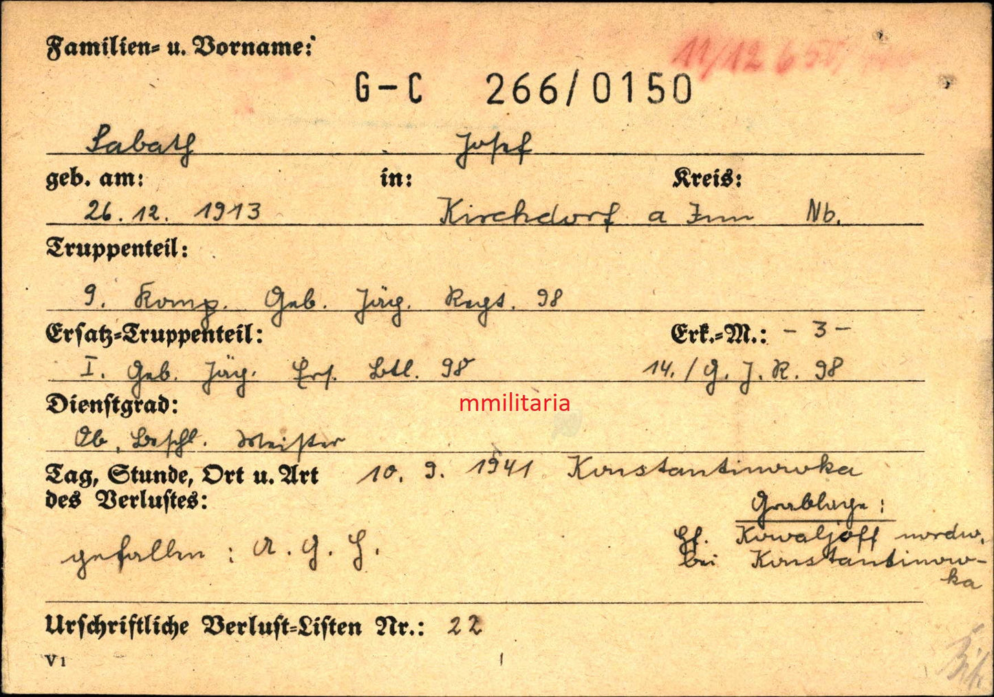 Sterbebild Brüder Trostberg Oberfeldwebel Sturmgeschütz Abt. 1305 Tregozzano Italien Gebirgsjäger 9. Komp. Geb. Jäger Regt. 98 Ukraine