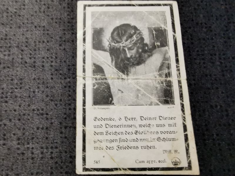 Sterbebild Obergefreiter 13. Komp. Panz. Gren. Regt. 129 Italienischer Tapferkeitsorden Cassino Italien - www.mmilitaria.com