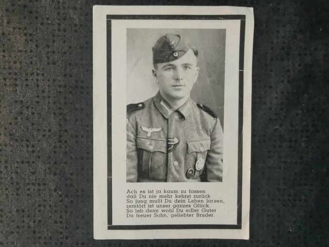 Sterbebild Unteroffizier Sturmgeschütz Abt. PSA EK II Ladogasee Mga Russland