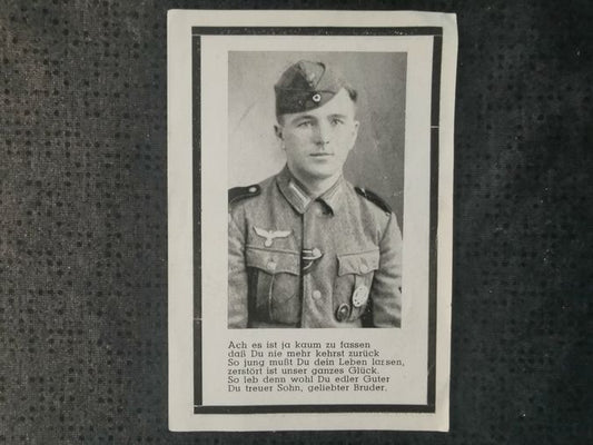 Sterbebild Unteroffizier Sturmgeschütz Abt. PSA EK II Ladogasee Mga Russland