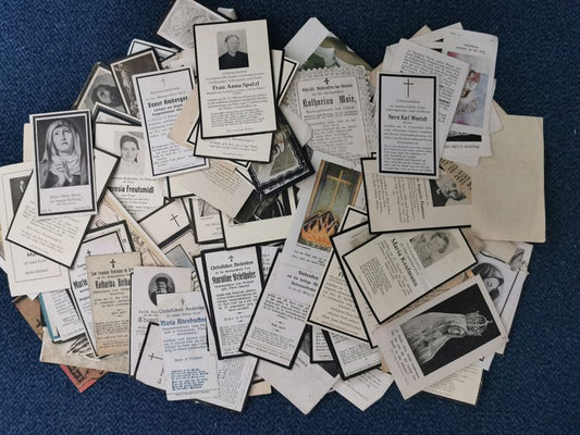 Sterbebilder Zivil über 300 Stück von 1880 bis 1970