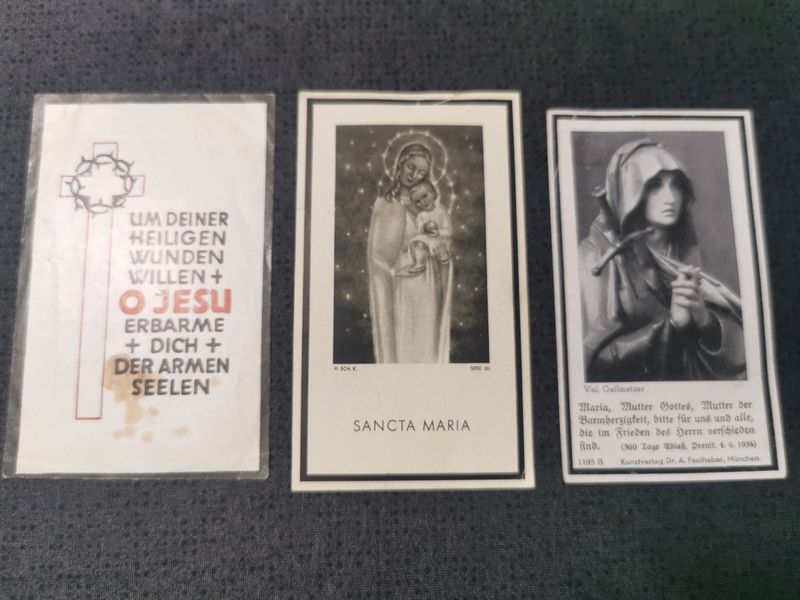 Sterbebilder 3 x Zivil Terrorangriff Frauen Heimatfront Deutschland - www.mmilitaria.com