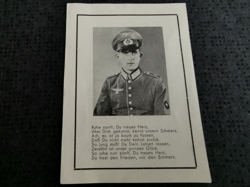 Sterbebild Gefreiter Westen St. Walburge Lüttich Lommel Belgien - www.mmilitaria.com