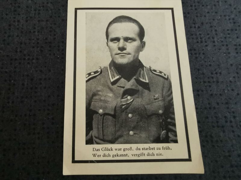 Sterbebild Stabsfeldwebel 6. Komp. Geb. Jäger Regt. 98 St. Jean de Maurienne Dagneux Frankreich - www.mmilitaria.com