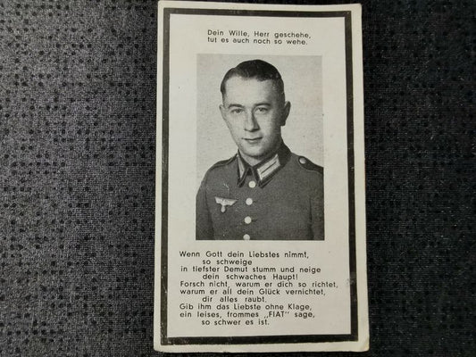 Sterbebild Gefreiter Hintermeilingen Panzerjäger Abt. VWA südlich Raseiniai Kaunas Litauen - www.mmilitaria.com